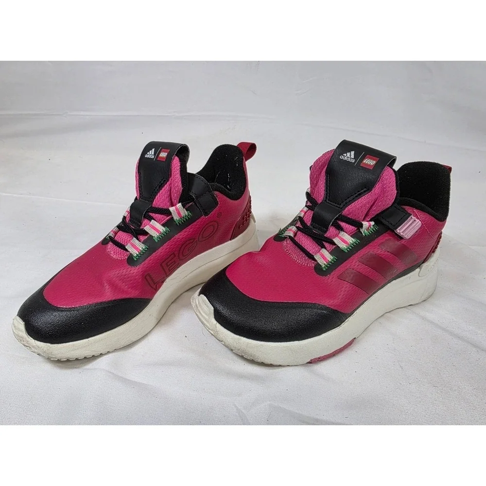Adidas x LEGO Sport Cloudfoam Kids Shoes Pink Black GW4001 Size 2‎ US